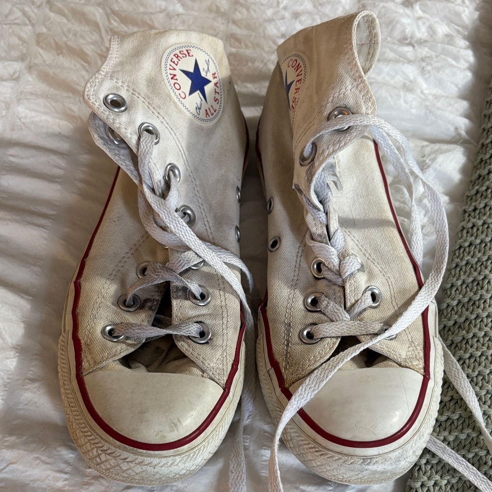Converse White High-Top Sneakers